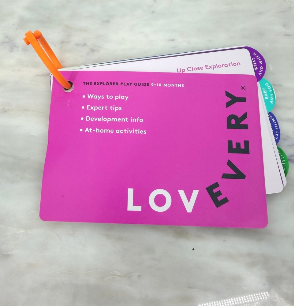 Lovevery The Explorer Play Guide 9-10 Months Baby Development Activity Cards